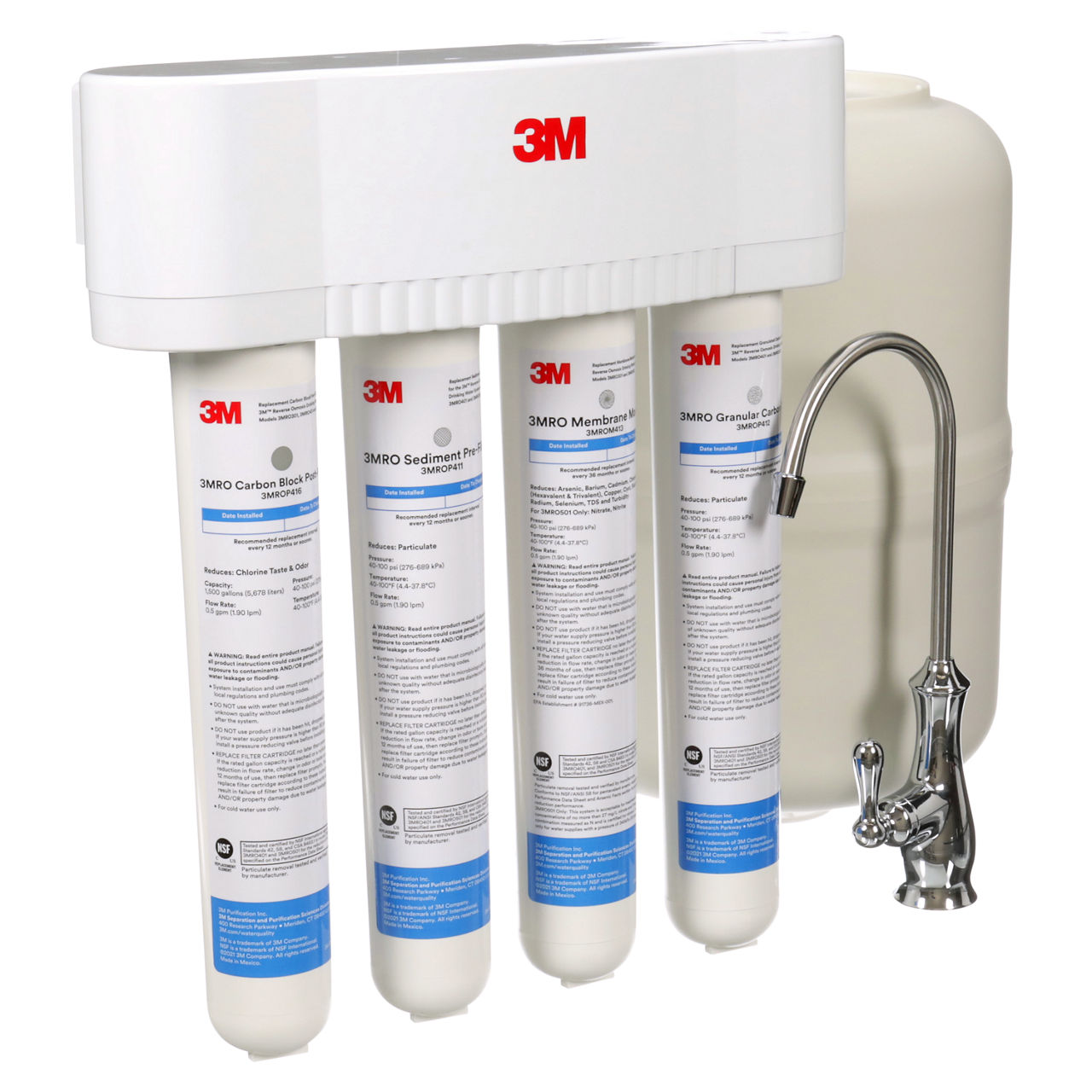 3M™ Under Sink Reverse Osmosis Water Filtration System, 3MRO401