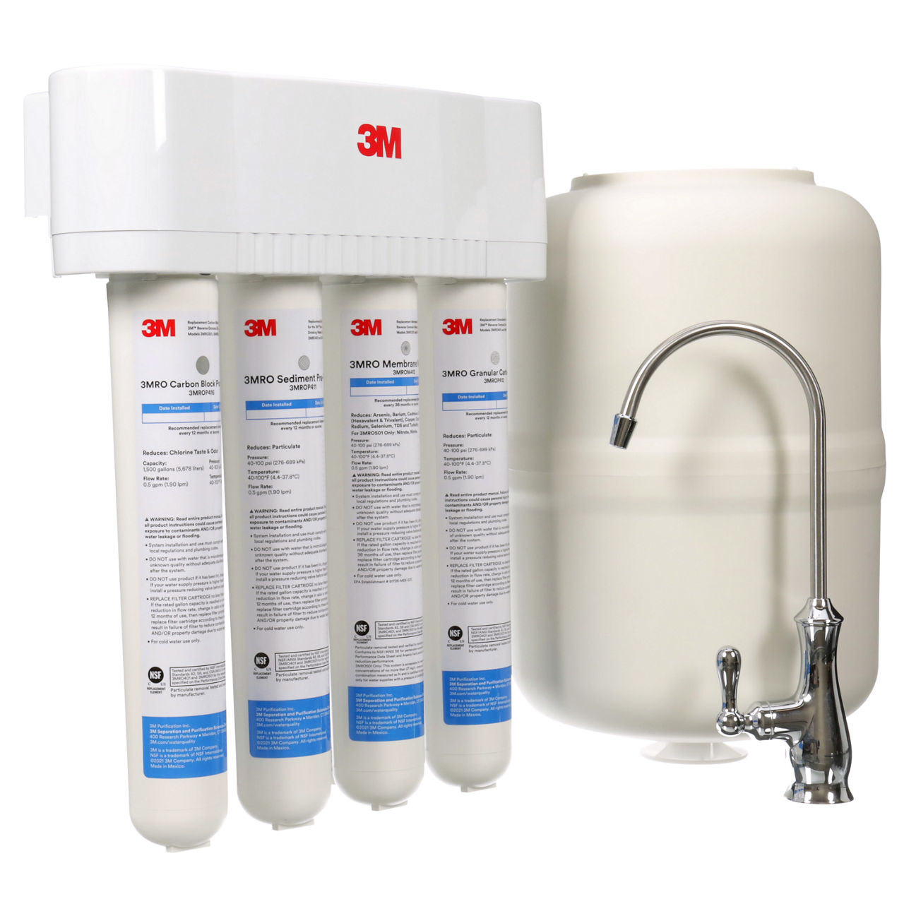 3M™ Under Sink Reverse Osmosis Water Filtration System, 3MRO401