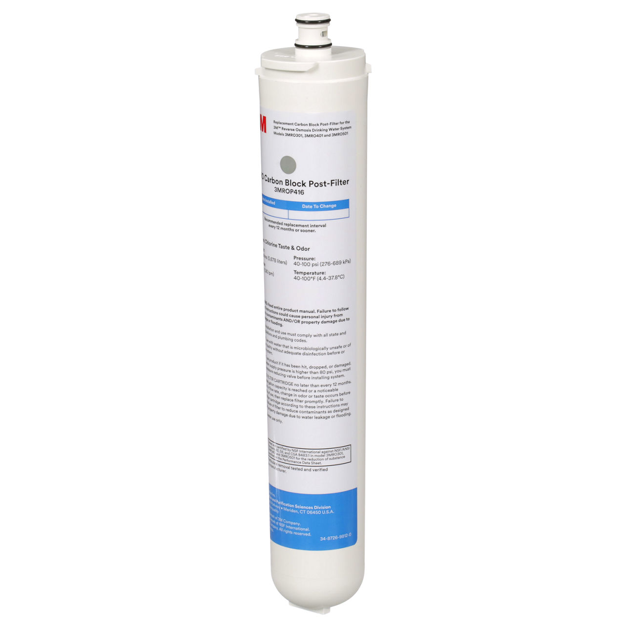 3M™ Under Sink Reverse Osmosis Water Filtration Cartridge, 3MROP416