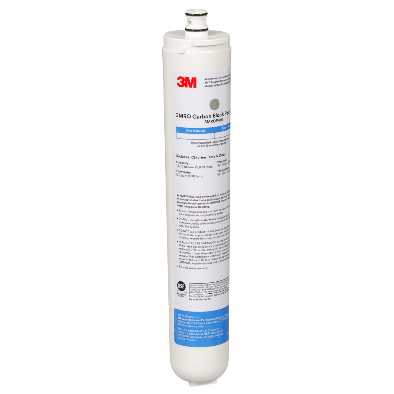 3M™ Under Sink Reverse Osmosis Water Filtration Cartridge, 3MROP416