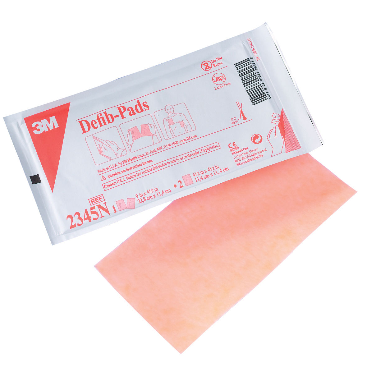 Plaque de gel pour défibrillation 3M™ Defib-Pads 2345N