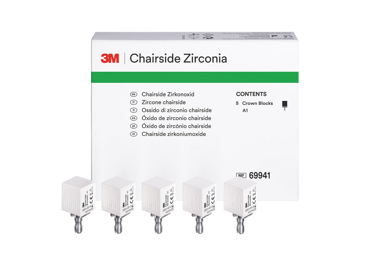 3M Chairside Zirconia Refill 5 Crown Blocks shade A1, 69941