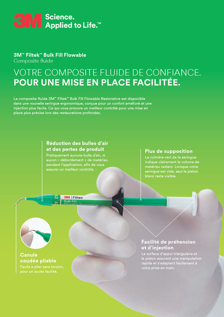3M™ Filtek™ Bulk Fill Flowable composiet fluide SellSheet, FR-CH