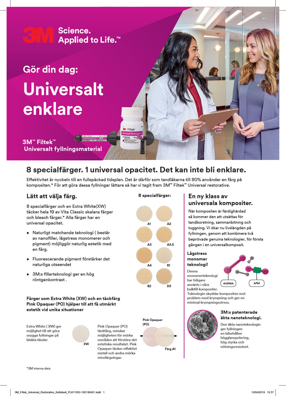 3M™ Filtek™ Universal Restorative, blad