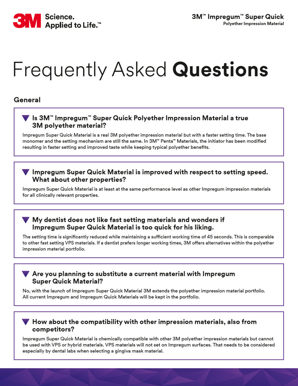 3M™ Impregum™ Super Quick Polyether Impression Material FAQ, US