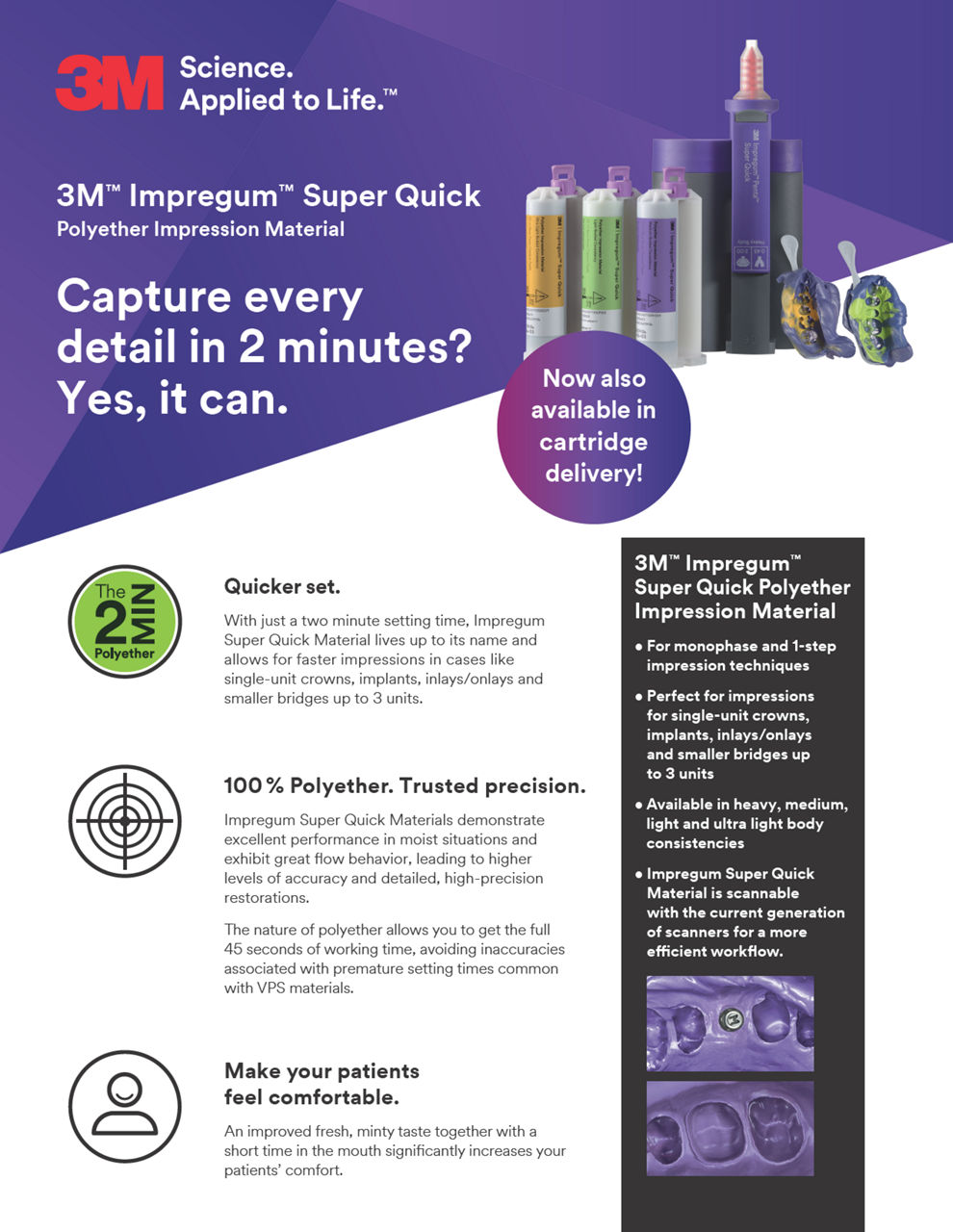 3M™ Impregum™ Super Quick Polyether Impression Material Sell Sheet, US