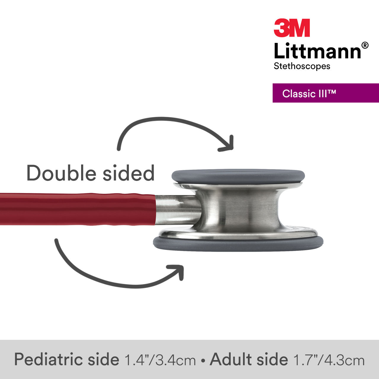 3M™ Littmann® Classic III Stethoscope, 5627, B+ Image 3