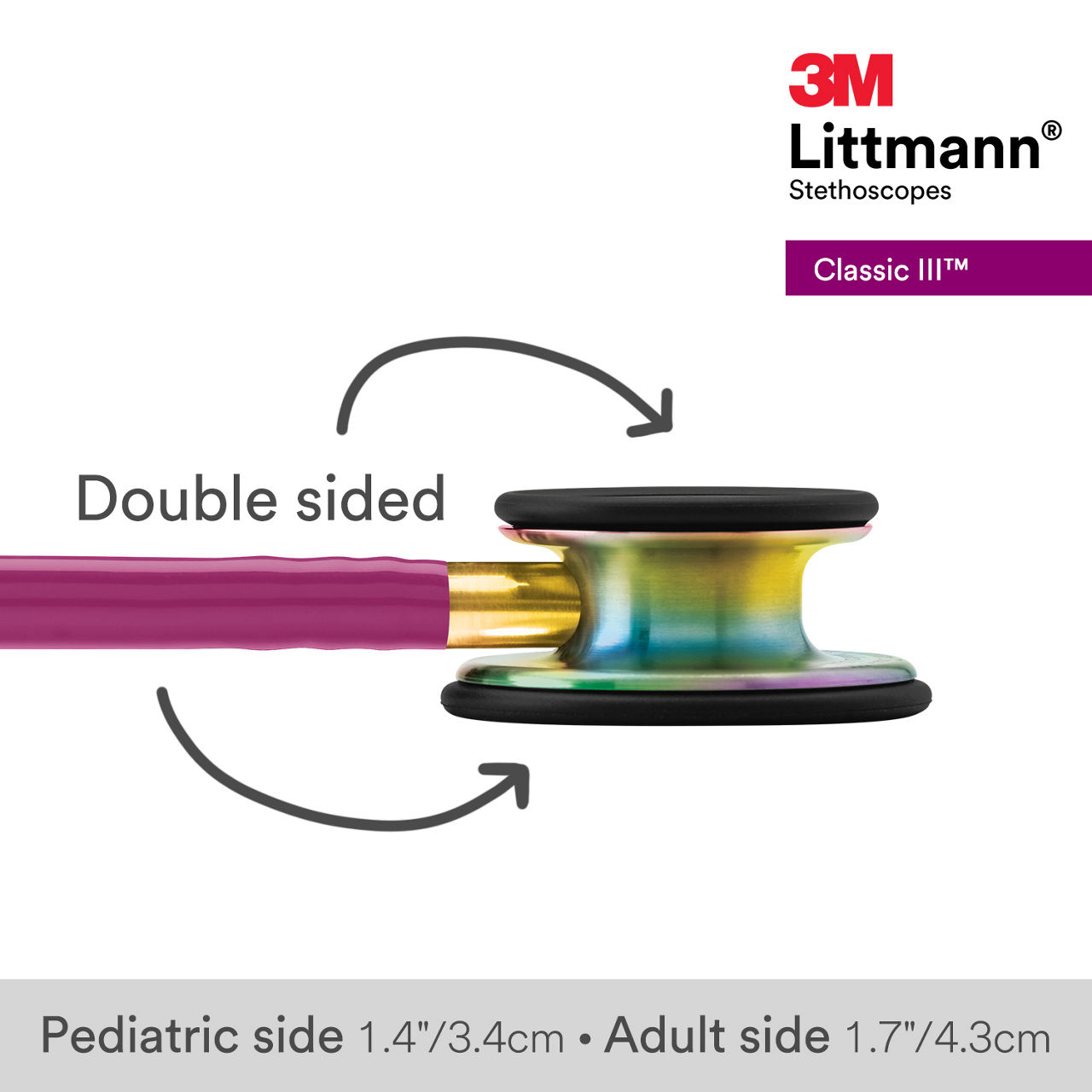 3M™ Littmann® Classic III Stethoscope, 5806, B+ Image 3