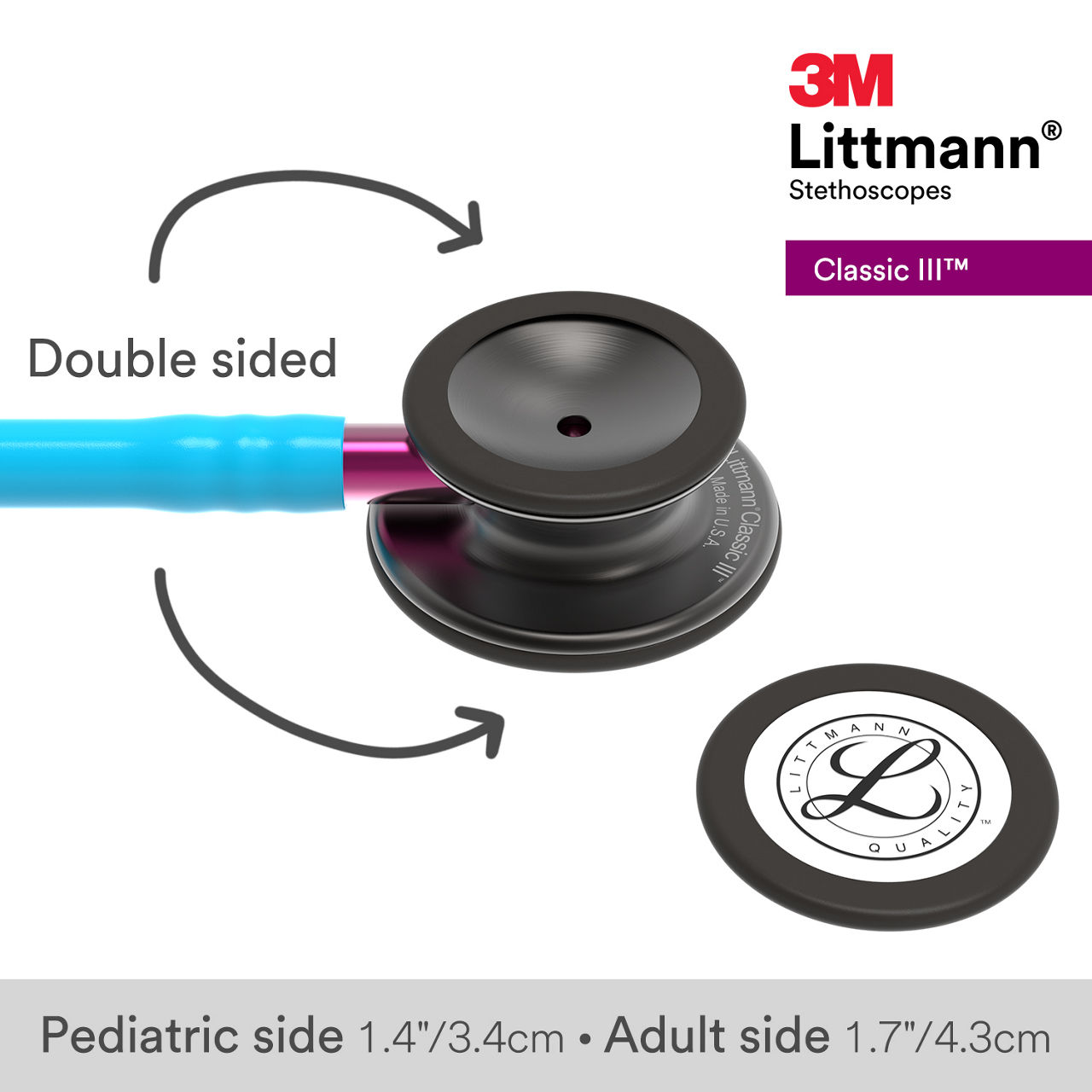 3M™ Littmann® Classic III Stethoscope, 5872, B+ Image 3