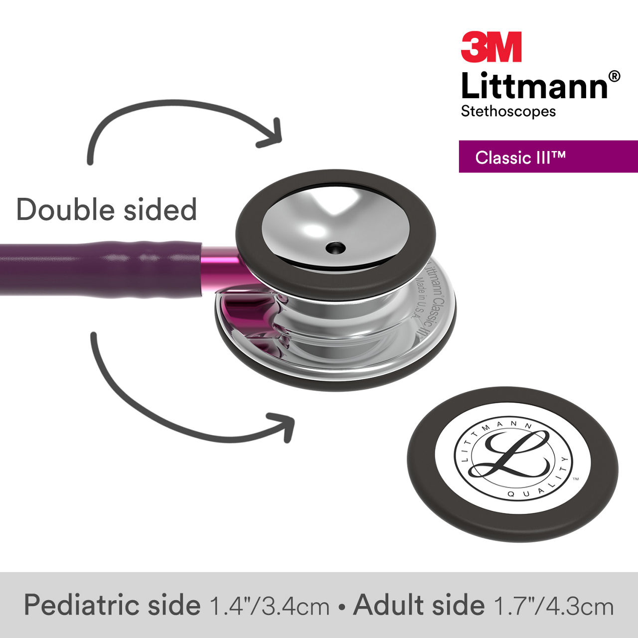 3M™ Littmann® Classic III Stethoscope, 5960, B+ Image 3