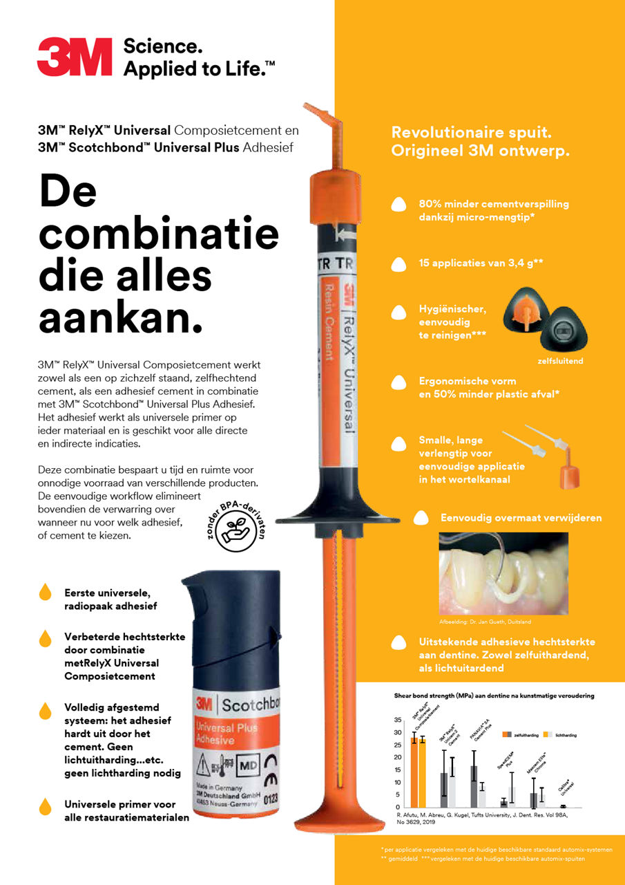 3M™ RelyX™ Universal Composietcement & 3M™ Scotchbond™ Universal Plus Adhesief Sell Sheet