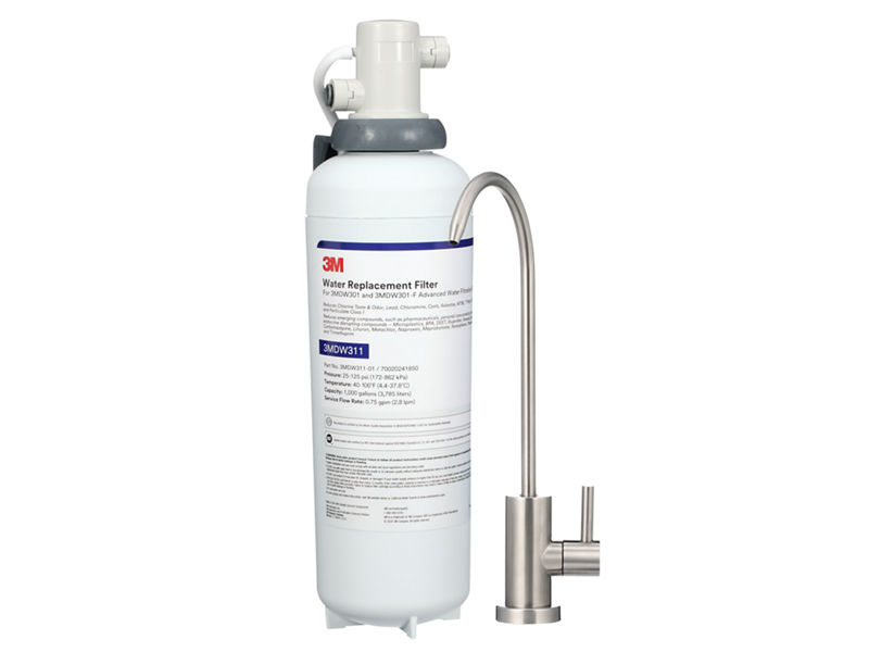 3M™ Under Sink Dedicated Faucet Water Filtration System 3MDW301