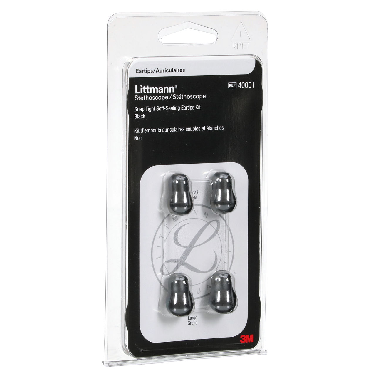 3M™ Littmann® Stethoscope Spare Parts Kit, Snap Tight Soft-Sealing Eartips, Large & Small, 40001