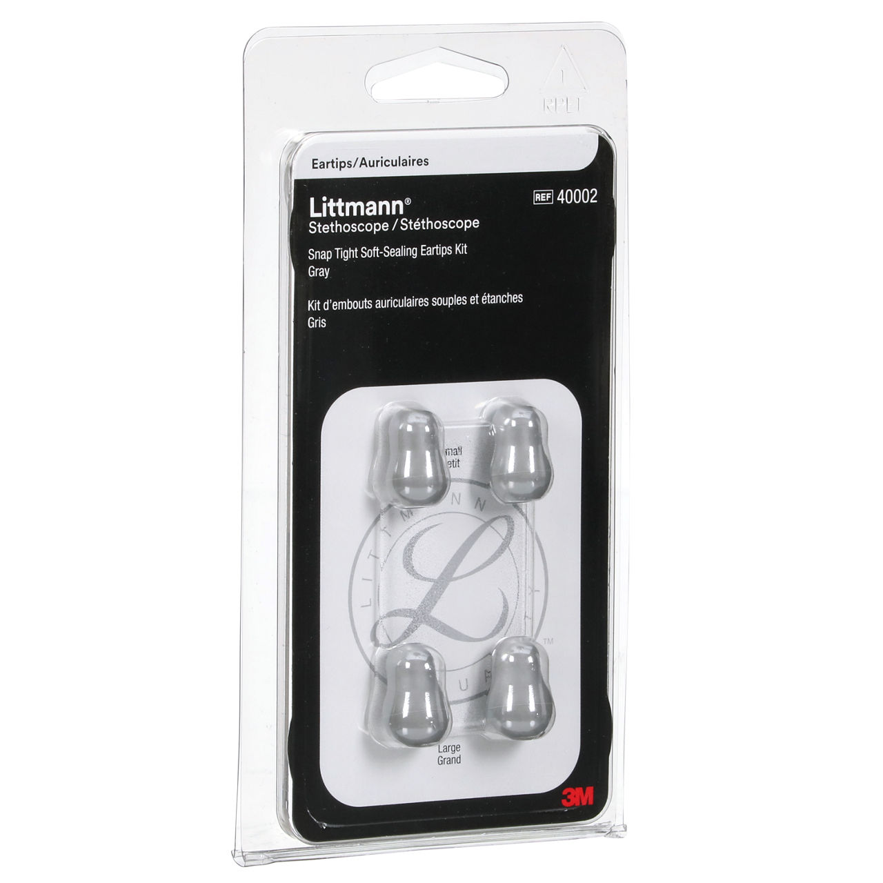 3M™ Littmann® Stethoscope Spare Parts Kit, Snap Tight Soft-Sealing Eartips, Large & Small, 40002