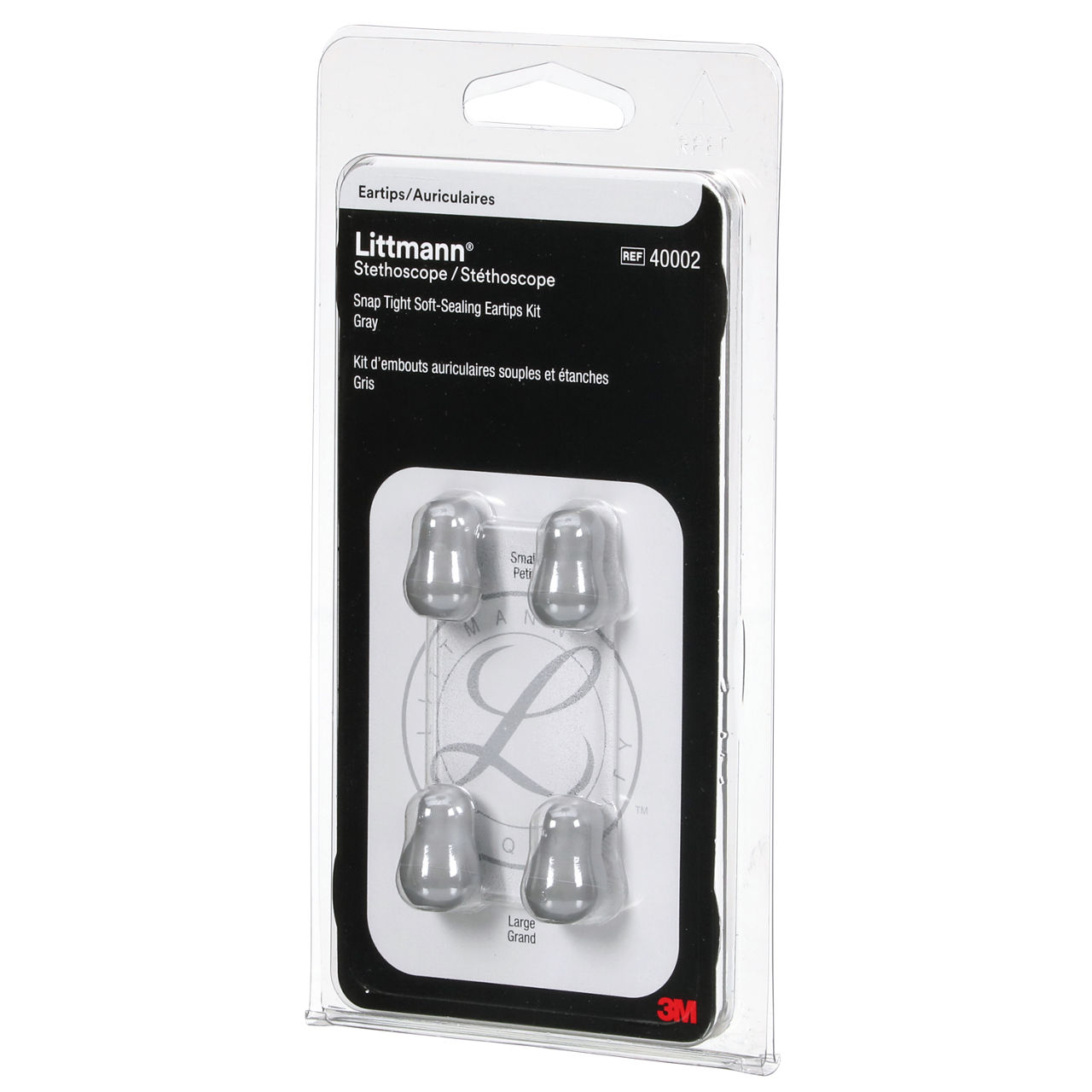 3M™ Littmann® Stethoscope Spare Parts Kit, Snap Tight Soft-Sealing Eartips, Large & Small, 40002