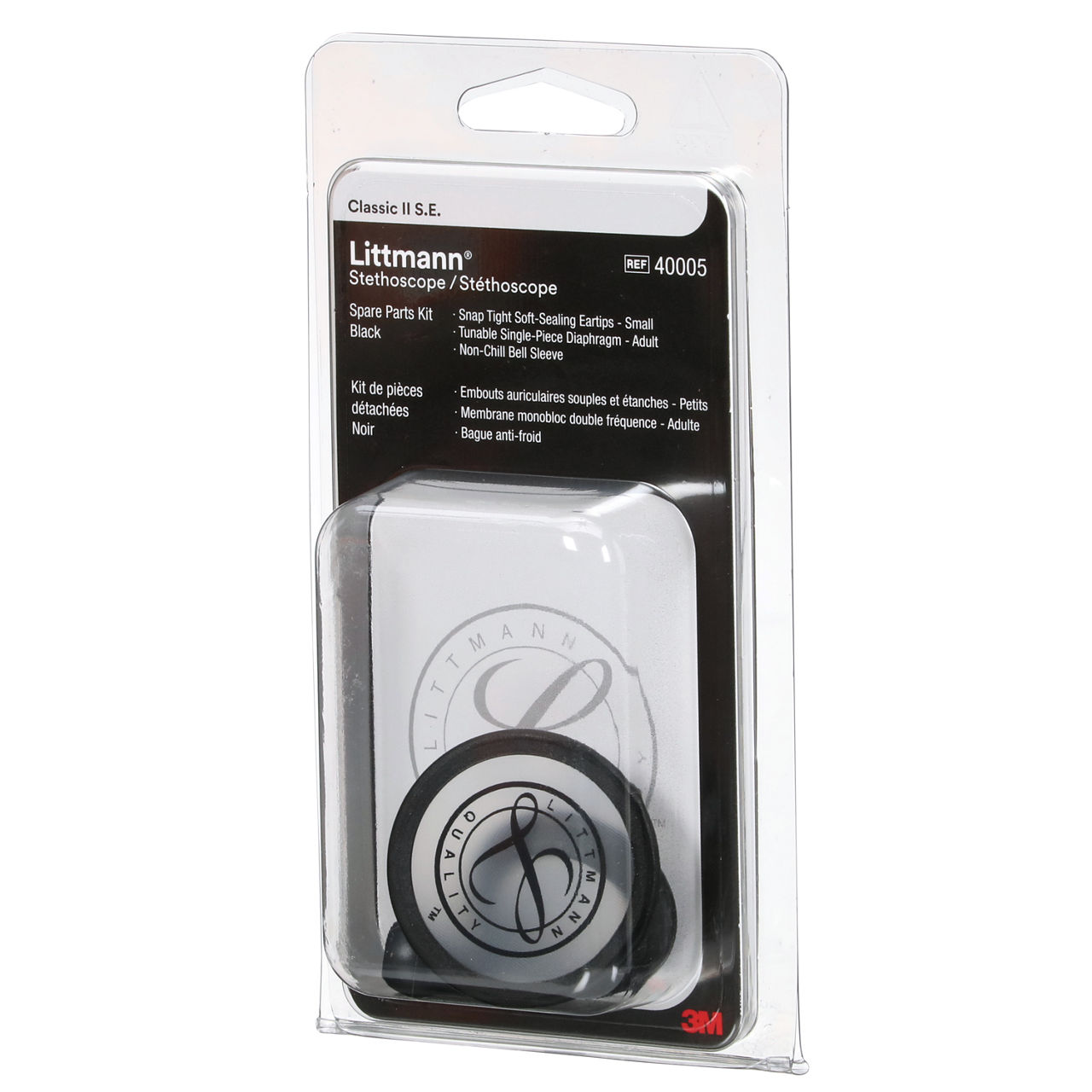 3M™ Littmann® Stethoscope Spare Parts Kit, Classic II S.E., Black, 40005