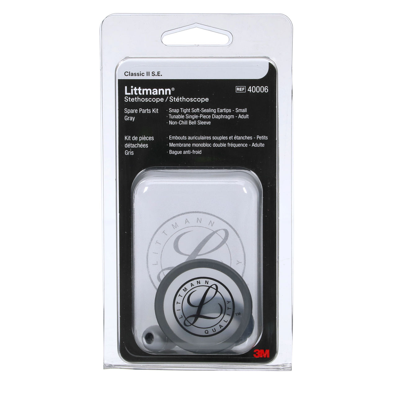 3M™ Littmann® Stethoscope Spare Parts Kit, Classic II S.E., Gray, 40006