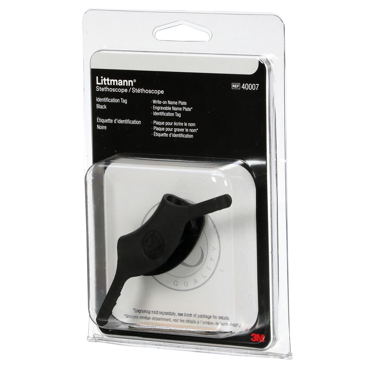 3M™ Littmann® Stethoscope Identification Tag, 40007, Black