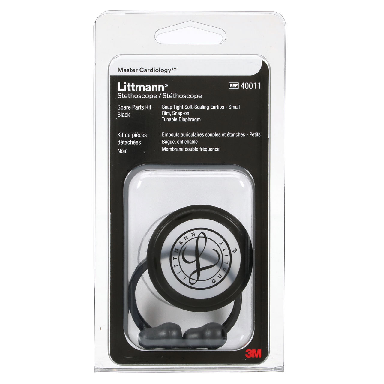 3M™ Littmann® Stethoscope Spare Parts Kit, Master Cardiology™, Black, 40011