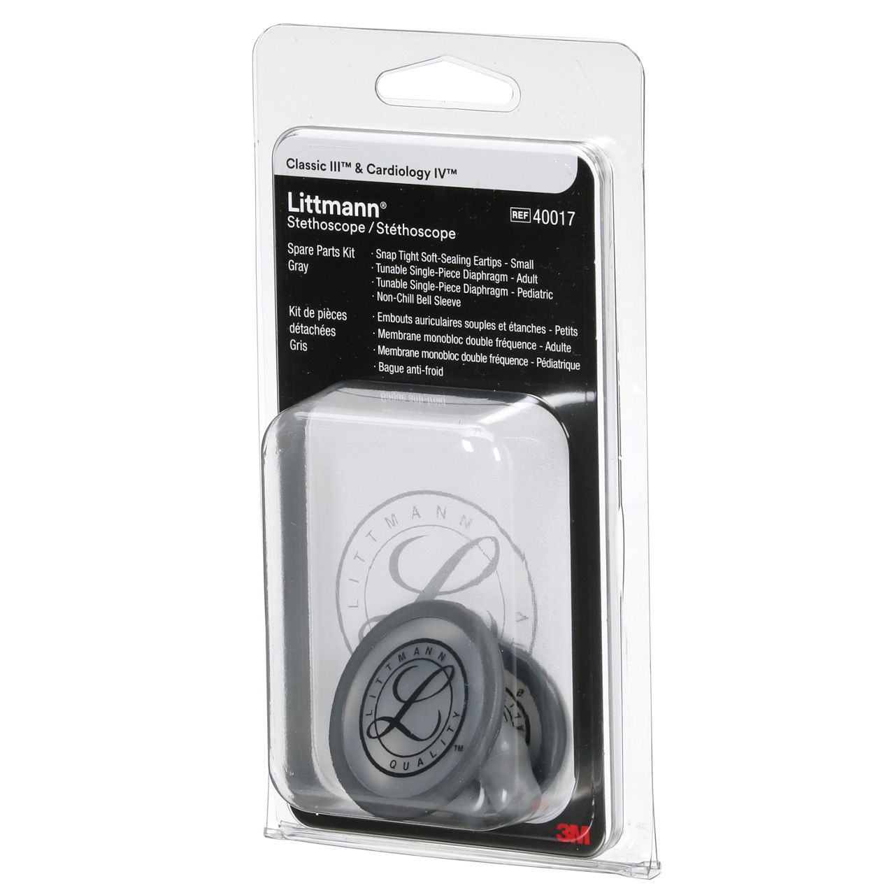 3M™ Littmann® Stethoscope Spare Parts Kit, 40017 Classic III™, Cardiology IV™ and CORE, Gray