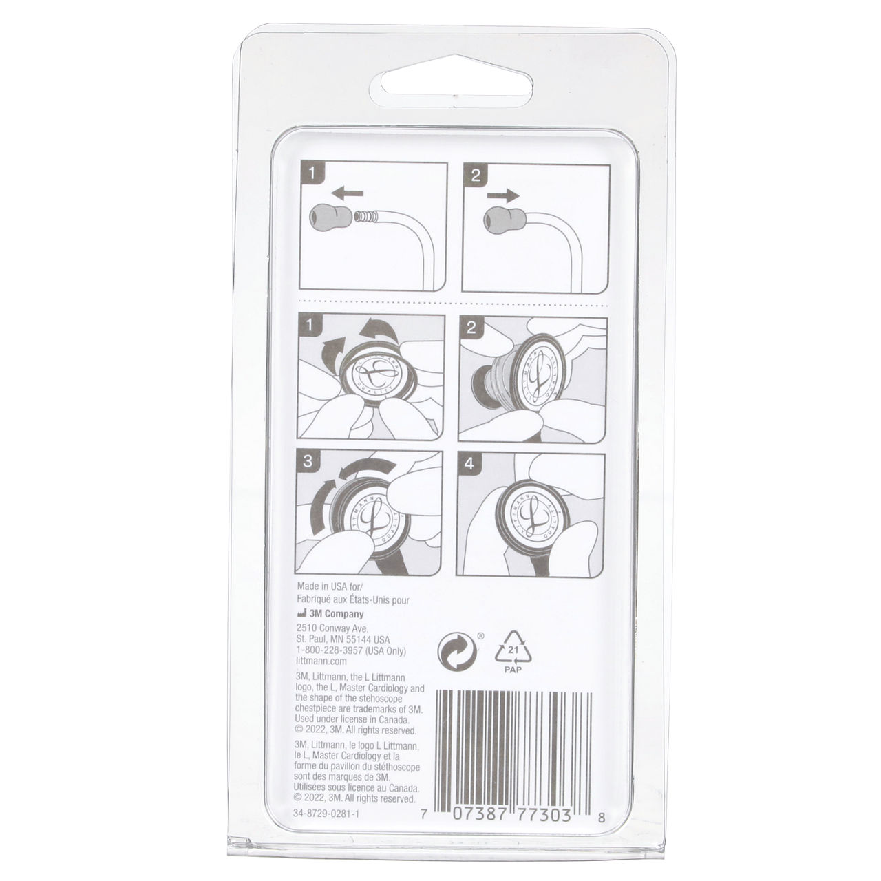 3M™ Littmann® Stethoscope Spare Parts Kit, Master Cardiology™, Gray, 40018