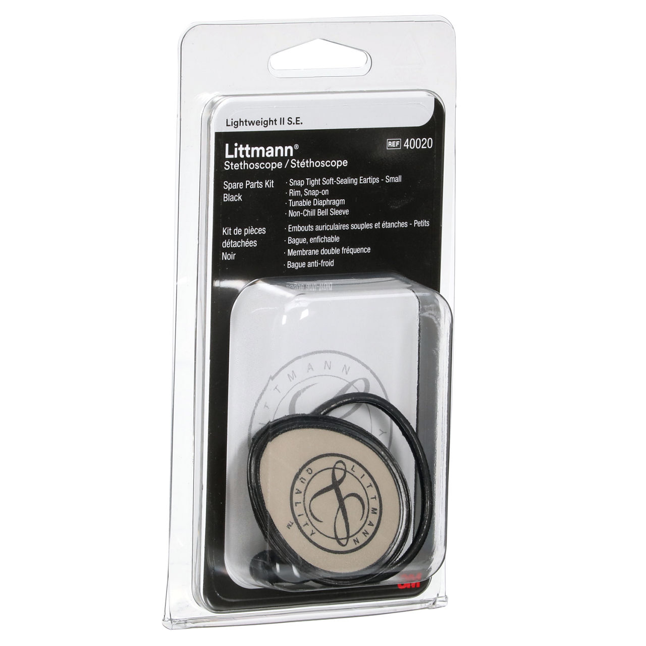 3M™ Littmann® Stethoscope Spare Parts Kit, Lightweight II S.E., Black, 40020