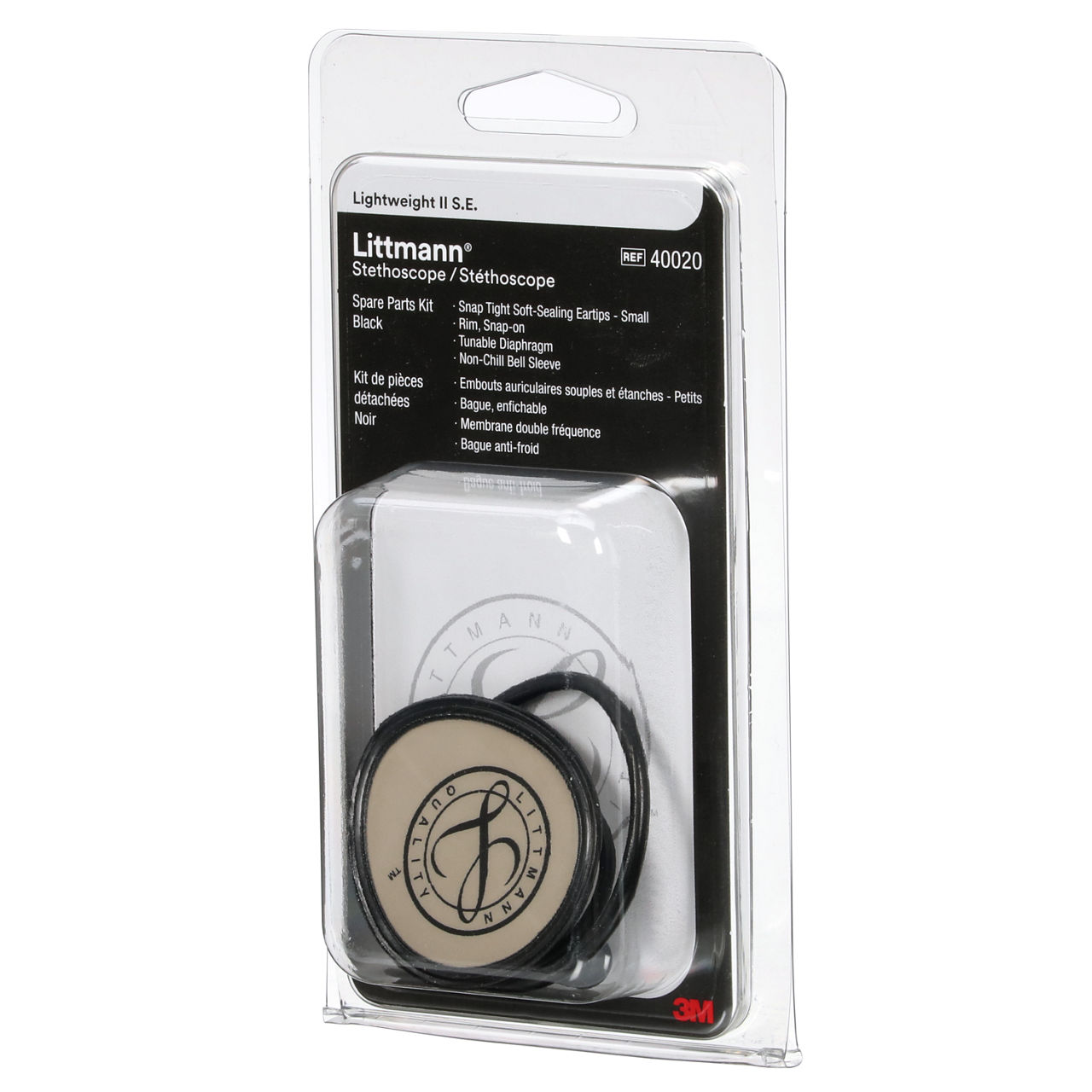 3M™ Littmann® Stethoscope Spare Parts Kit, Lightweight II S.E., Black, 40020