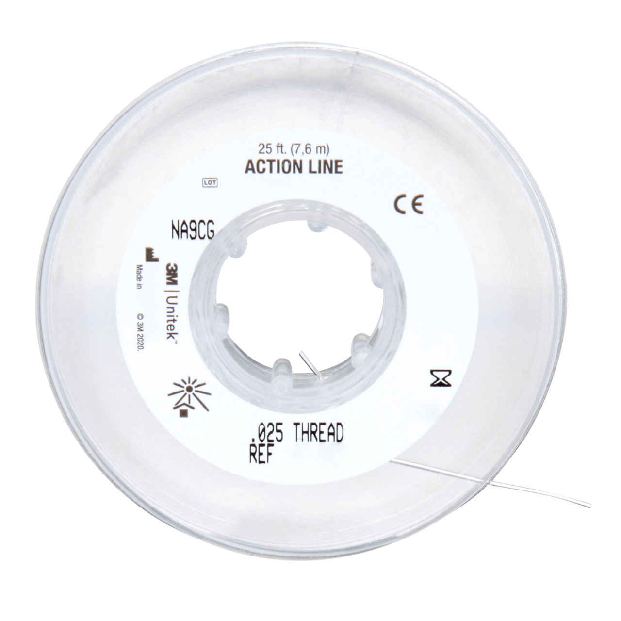 3M™ Unitek™ Action Line Thread, 407-025, .025 in, 25 ft., 1/Ea