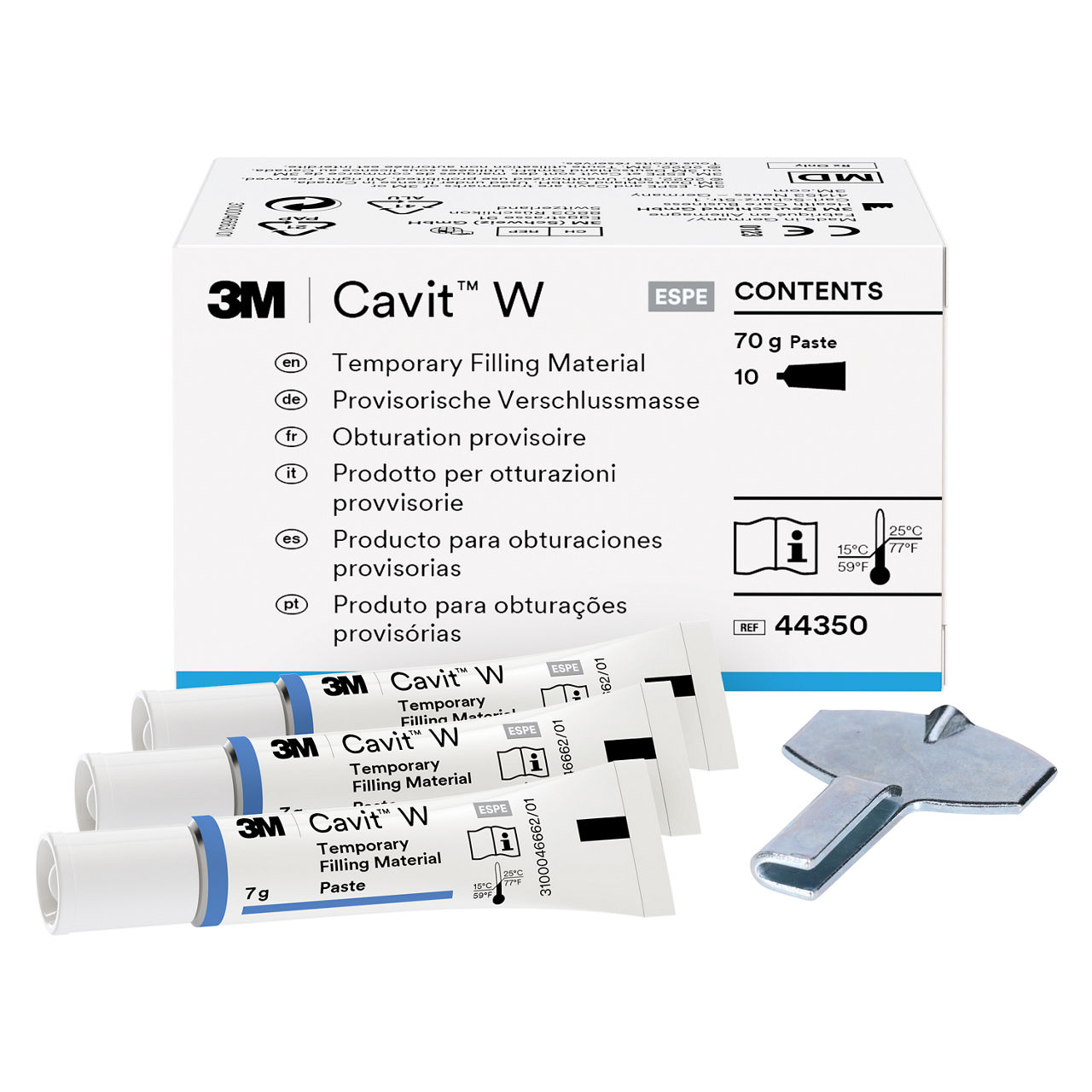 3M™ Cavit™ Temporary Filling Material, 44350, 10 - 7g Tubes, W