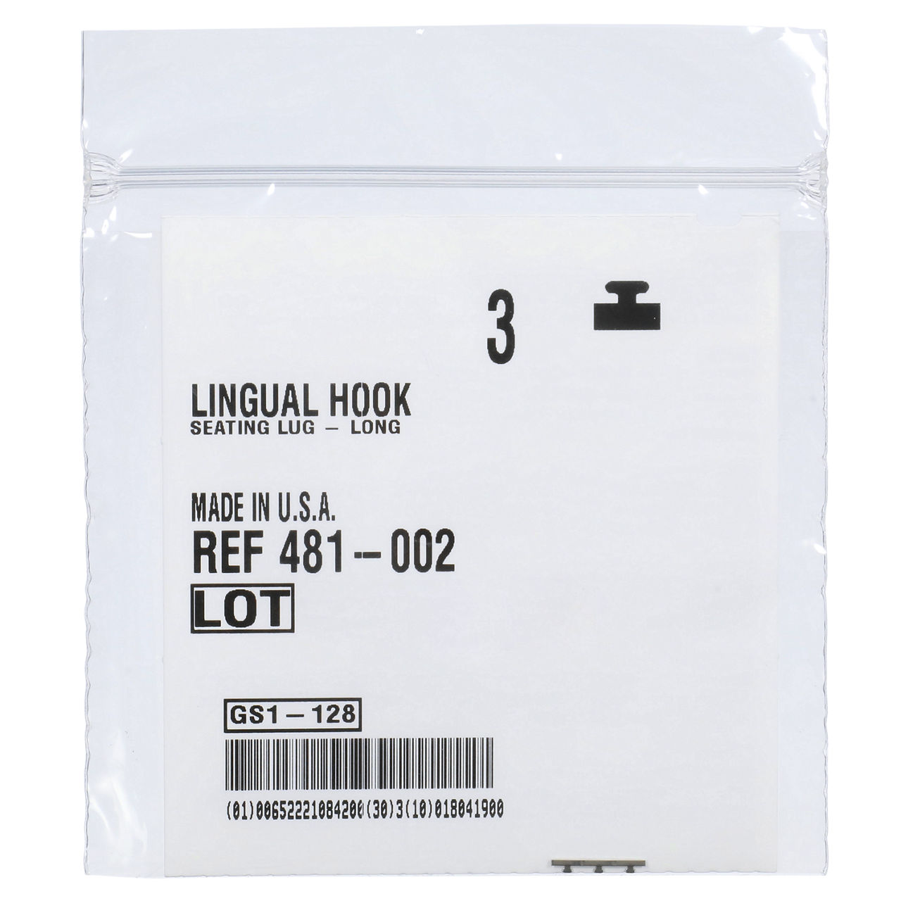 3M™ Unitek™ Combination Lingual Hook/Seating Lugs, Long, 481-002