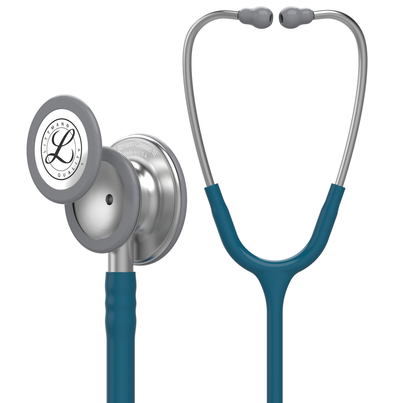 3M™ Littmann® Classic III™ Stethoscope, 5623, Standard-FinishChestpiece, Caribbean Blue Tube, 27 in, 3 Each/Case