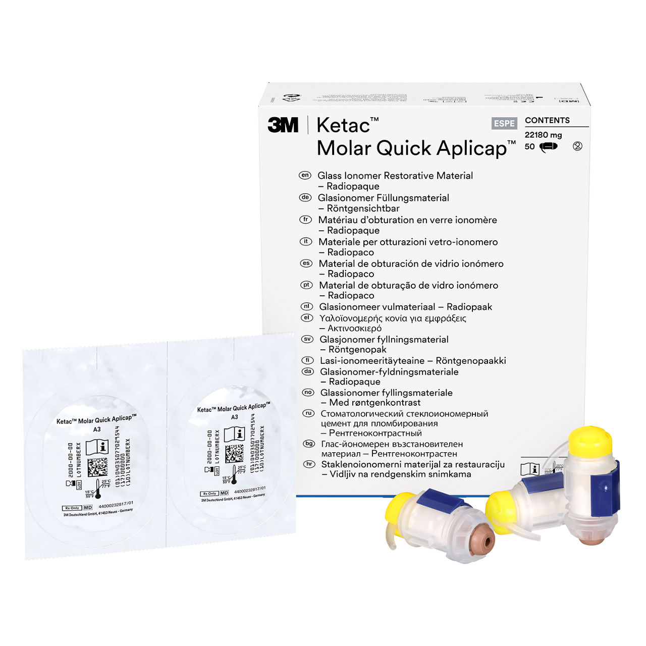 3M™ Ketac™ Molar Quick Aplicap™ Glass Ionomer Restorative Shade A3 Refill, 56364