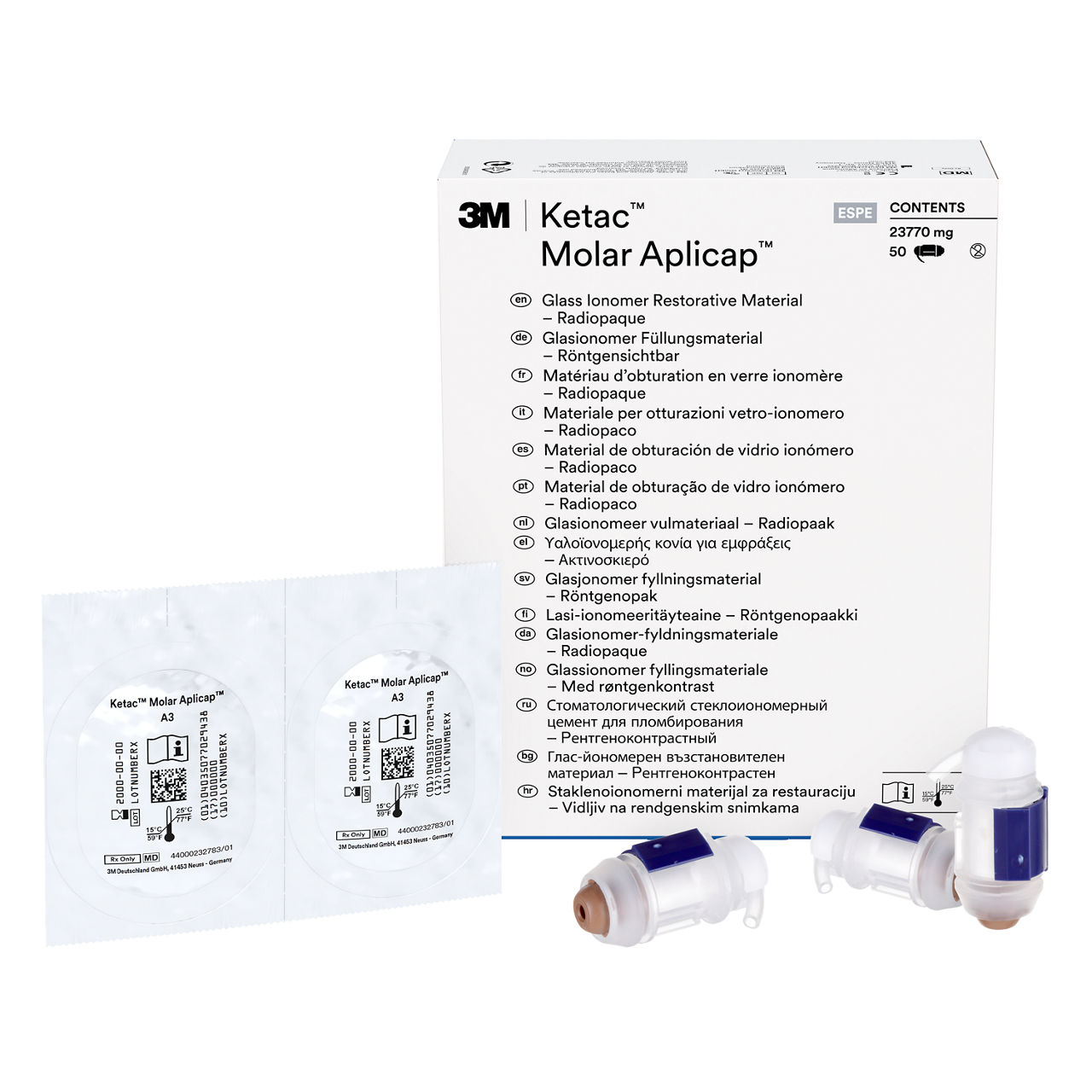 3M™ Ketac™ Molar Aplicap™ Glass Ionomer Restorative Shade A3 Refill, 56420