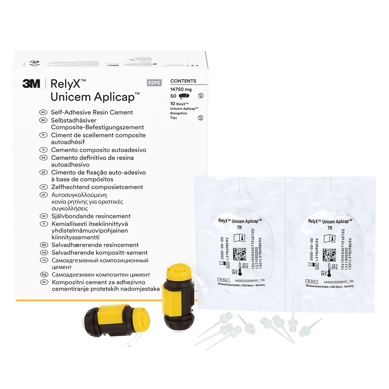 3M™ RelyX™ Unicem Aplicap™ 56816 Ciment composite universelauto-adhésif, boîte standard, teinte Translucide