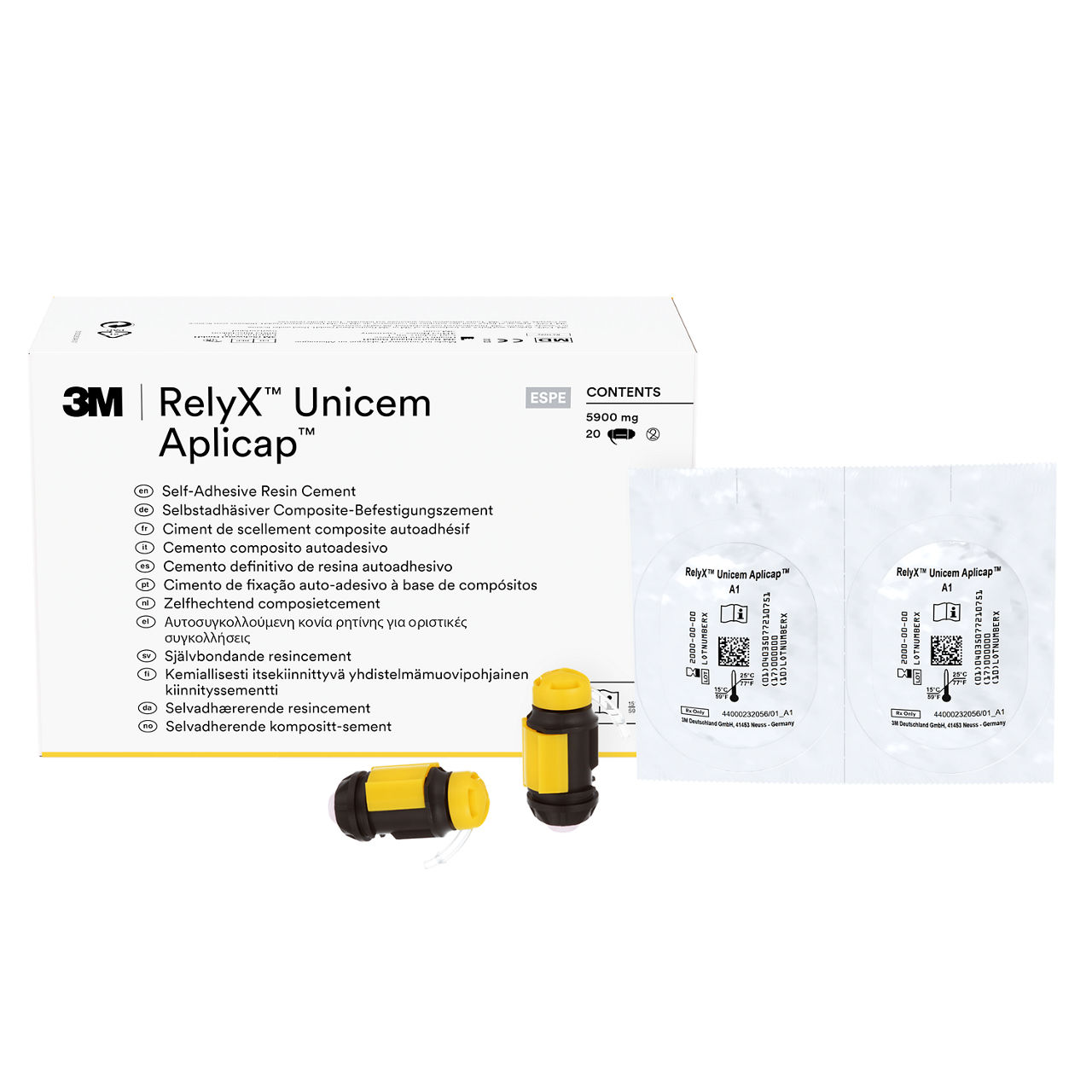 3M™ RelyX™ Unicem Aplicap™ 56819 Ciment composite universelauto-adhésif, boîte standard, teinte A1
