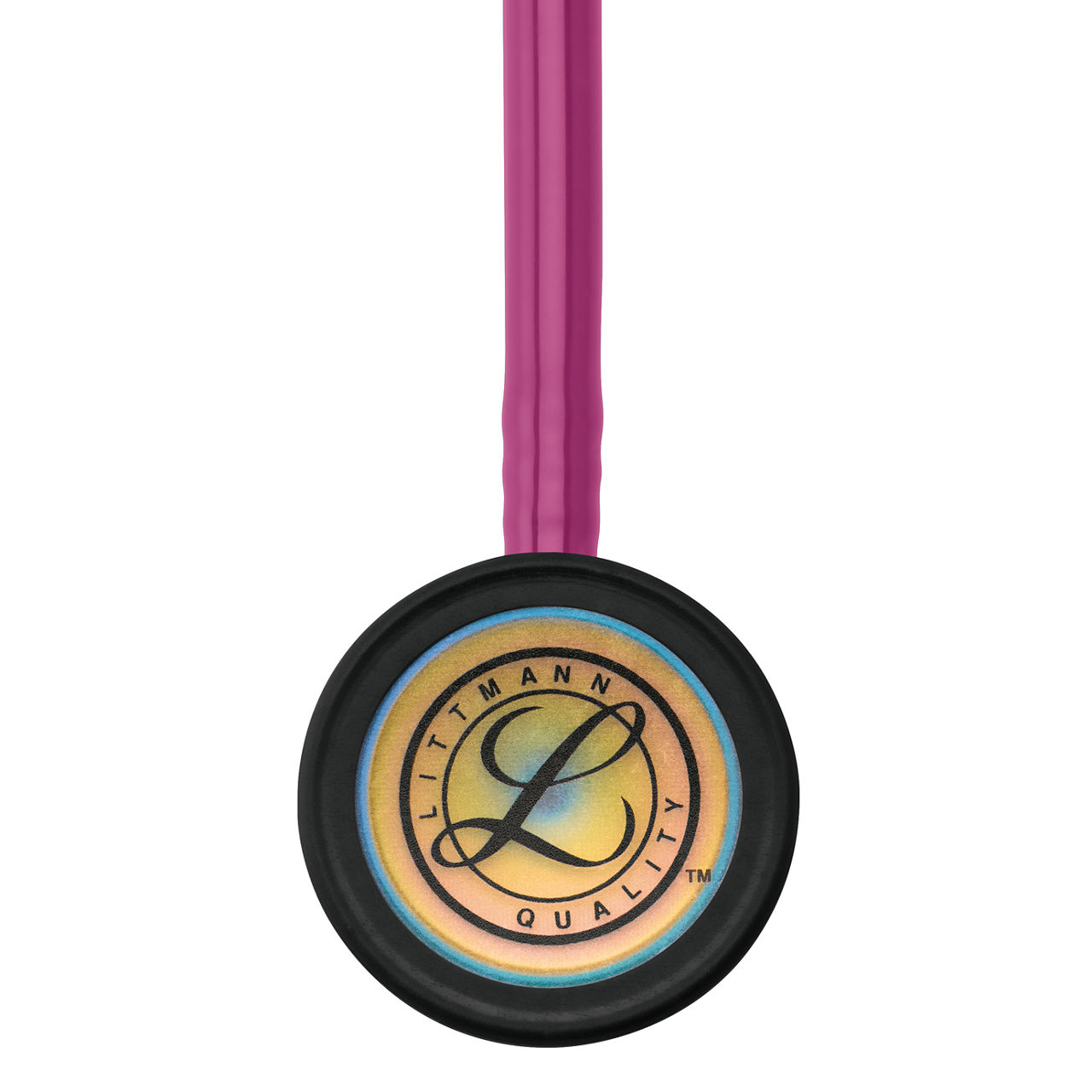 Littmann® Classic III , rainbow chestpiece, raspberry tube, 69cm