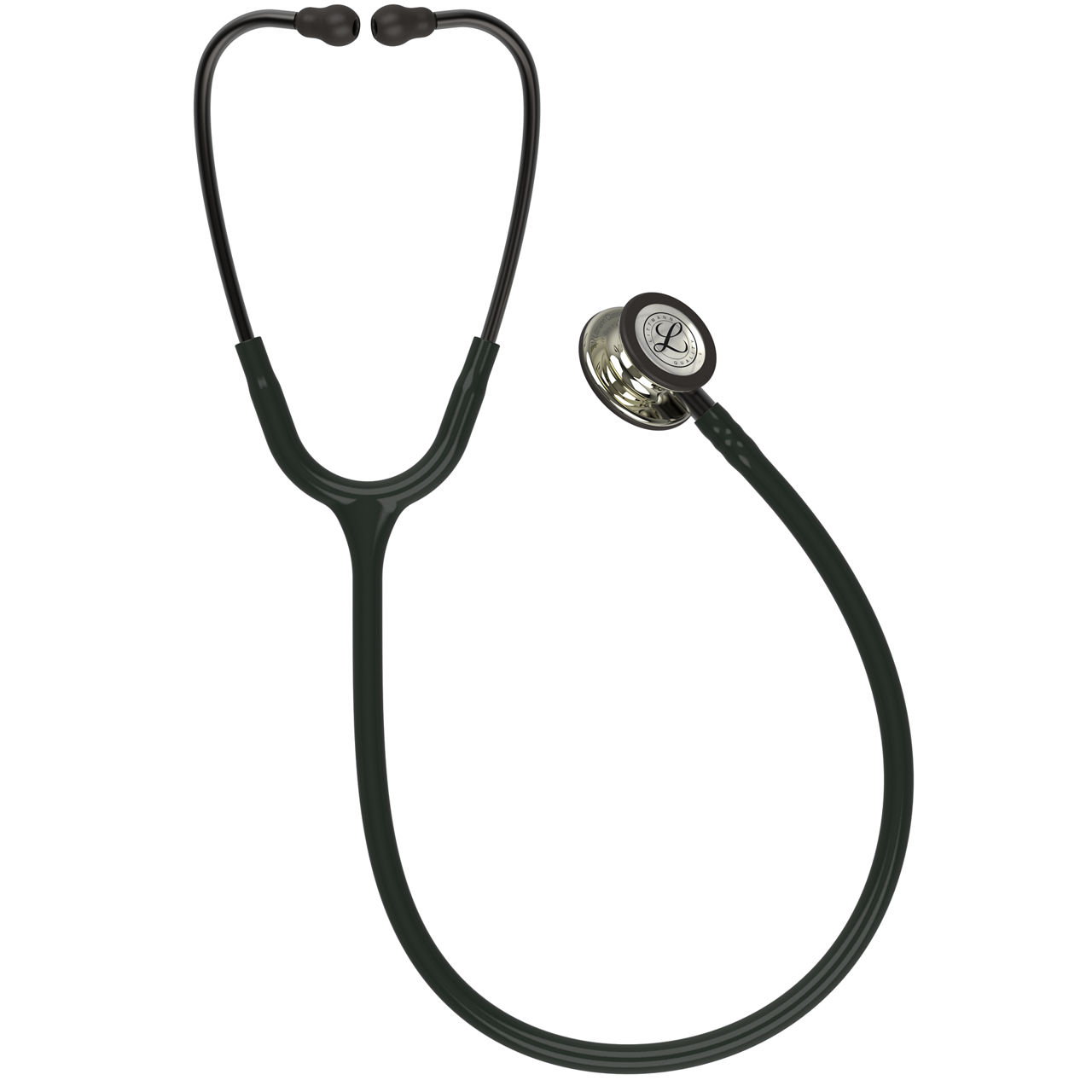 3M™ Littmann® Classic III™ Stethoscope, 5861, Champagne-Finish Chestpiece, Black Tube, Smoke Stem, 27 in, 3 Each/Case