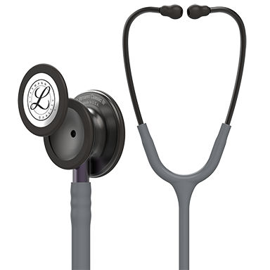 3M™ Littmann® Classic III™ Stethoscope, 5873, Smoke Chestpiece, Gray Tube, Violet Gray Stem, 27 in, 3 Each/Case