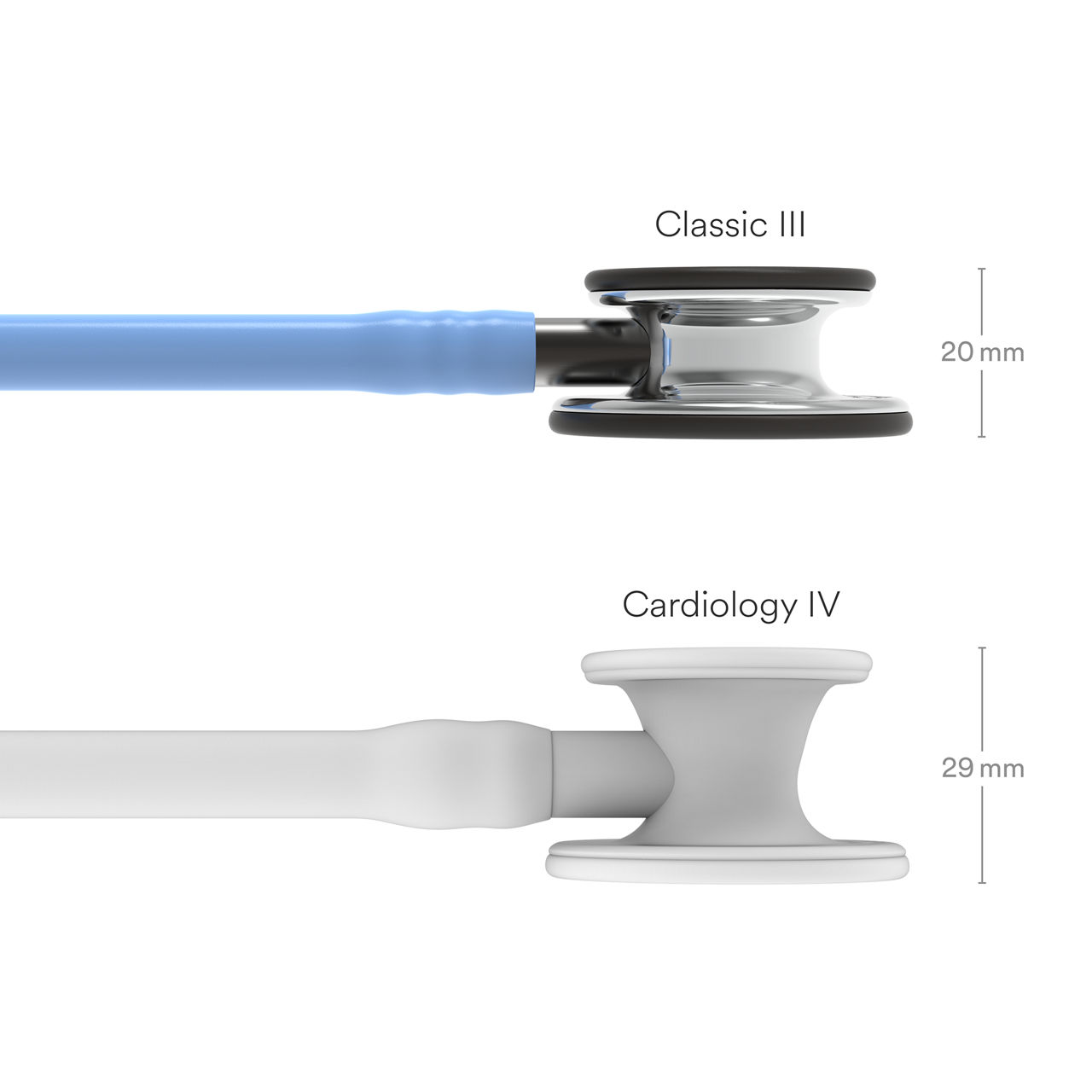 Classic III™ Monitoring 5959, Mirror Chestpiece, Ceil Blue Tube, Smoke Stem and Smoke Headset