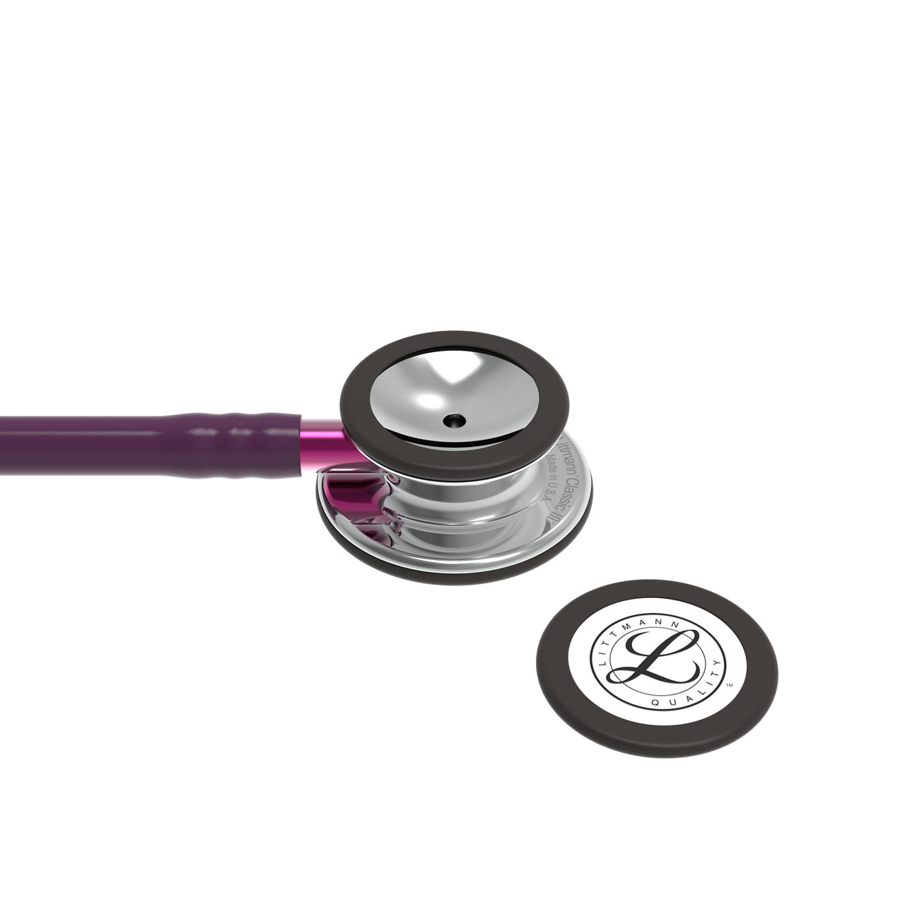 3M Littmann  Classic III Monitoring Stethoscope, Mirror Chestpiece, Plum Tube, 5960