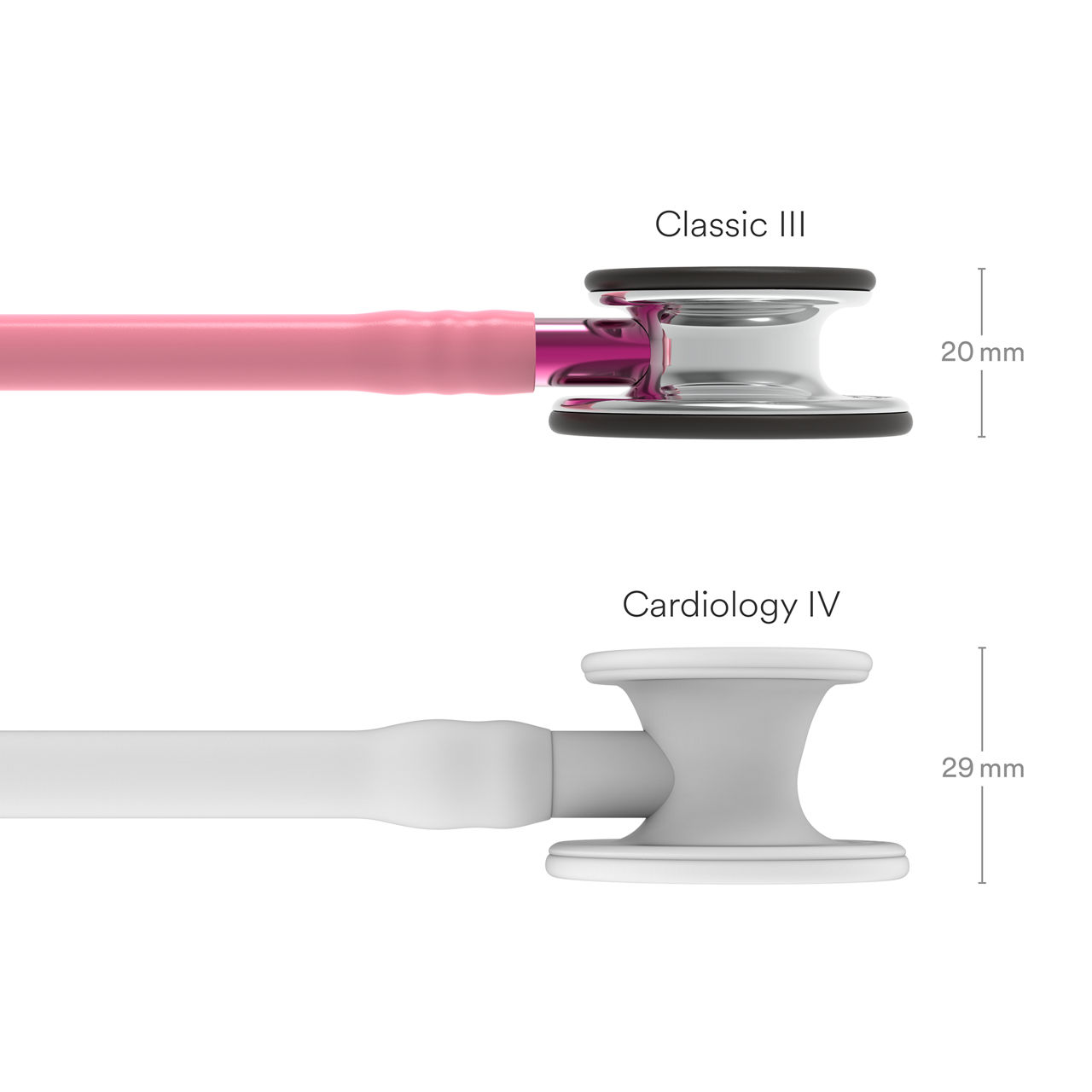 3M Littmann  Classic III Monitoring Stethoscope, Mirror Chestpiece, Pearl Pink Tube, 5962