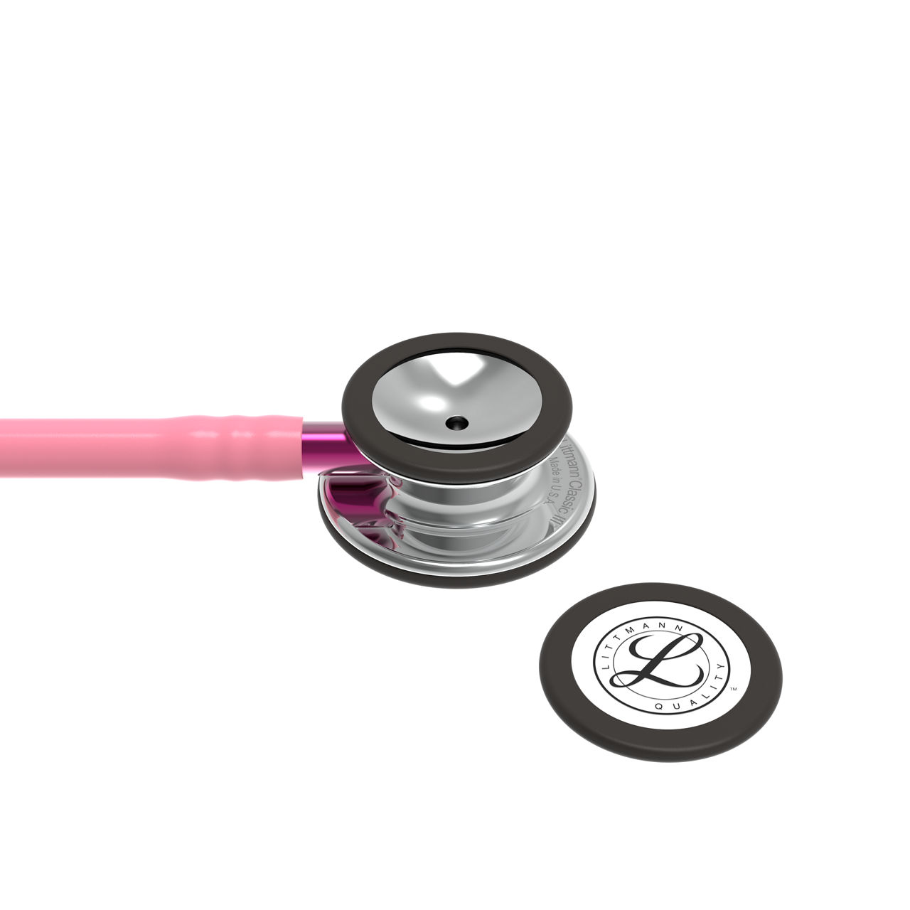 3M Littmann  Classic III Monitoring Stethoscope, Mirror Chestpiece, Pearl Pink Tube, 5962