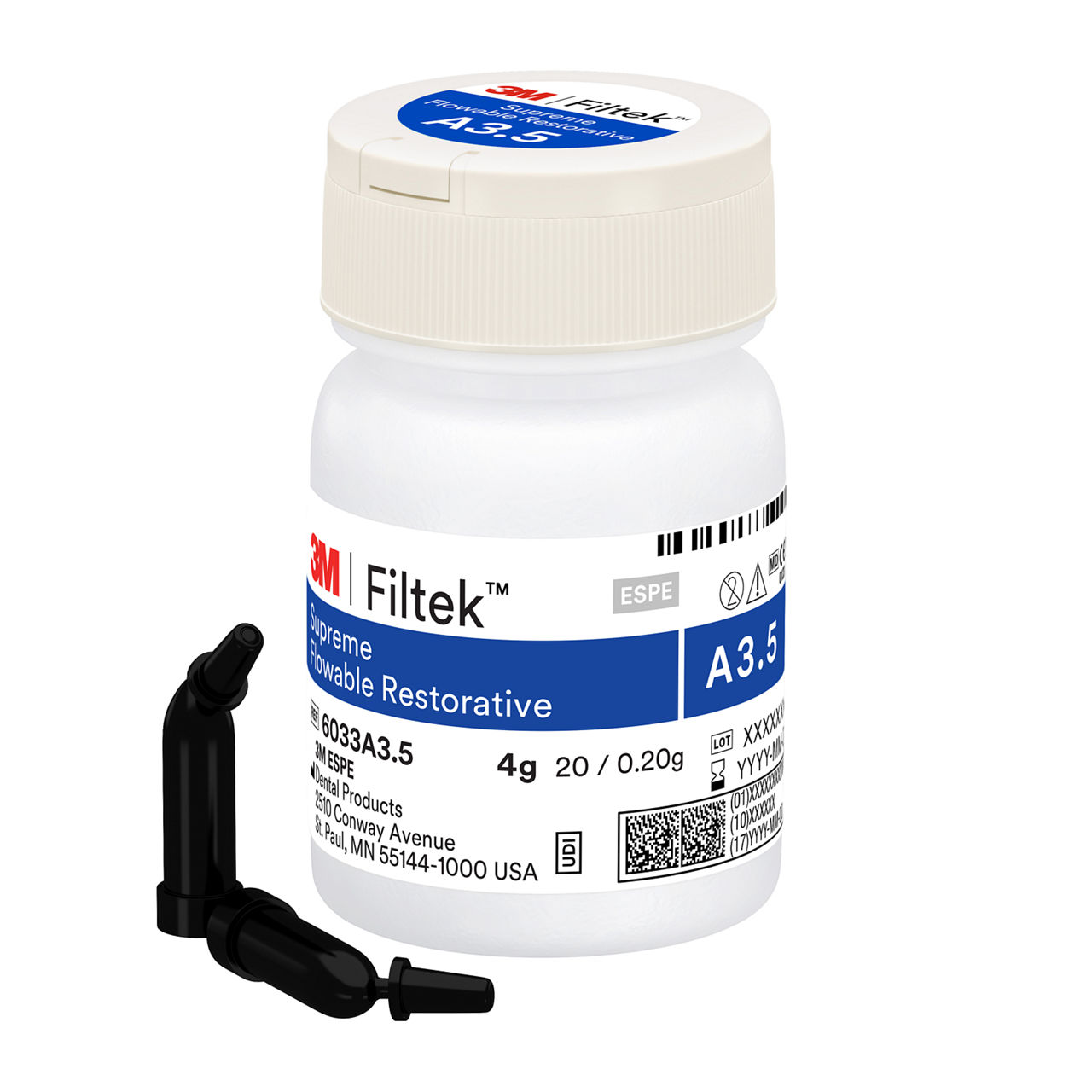 3M™ Filtek™ Supreme Flowable Restorative, 6033A3.5, 20 - 0.2g Capsules