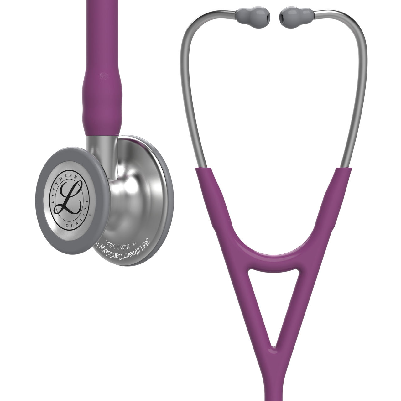 3M™ Littmann® Cardiology IV™ Stethoscope, 6156, Standard-FinishChestpiece, Plum Tube, Stainless Stem, 3 Each/Case