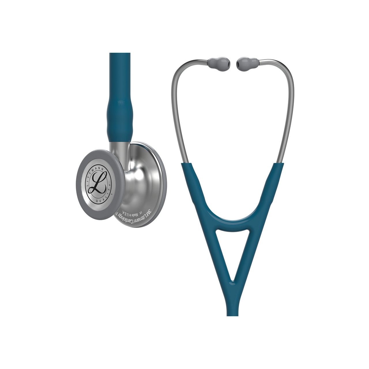 3M™ Littmann® Cardiology IV™ Stethoscope, Standard-Finish Chestpiece, Caribbean Blue Tube,   Stainless Stem and Headset, 27 inch, 6157