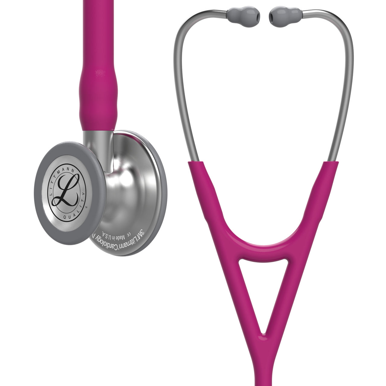 3M™ Littmann® Cardiology IV™ Stethoscope, 6158, Standard-FinishChestpiece, Raspberry Tube, Stainless Stem, 3 Each/Case