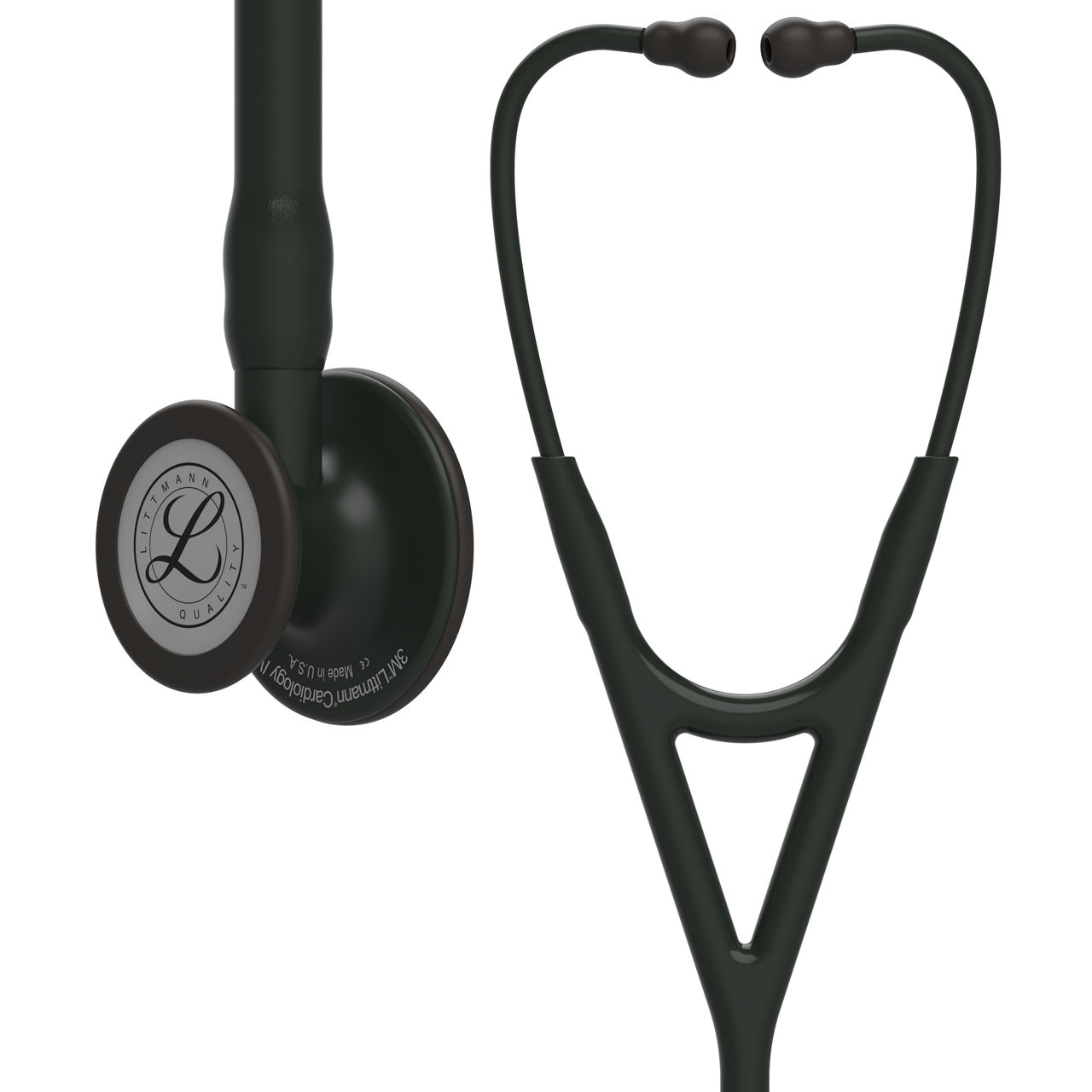 3M™ Littmann® Cardiology IV™ Stethoscope, 6163, Black-Finish Chestpiece,Black Tube, Black Stem, 27 in, 3 Each/Case