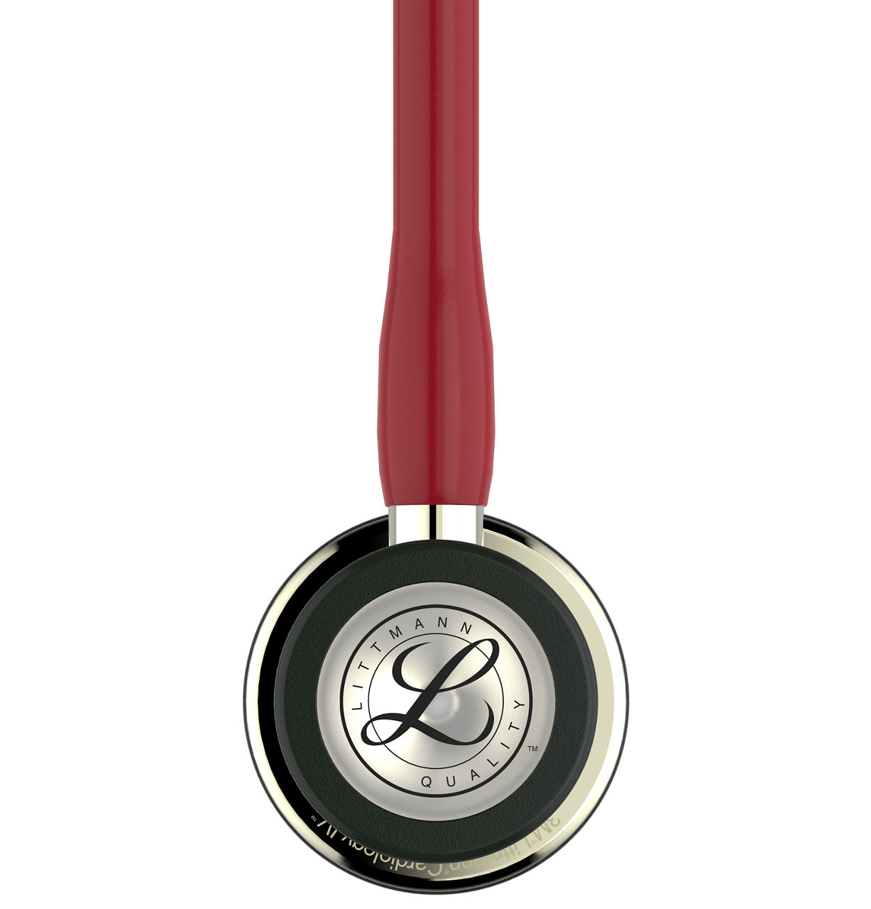 Littmann® Cardiology IV™ Stethoscope Champagne Chestpiece and Stem Burgundy Tube Smoke Headset 6176