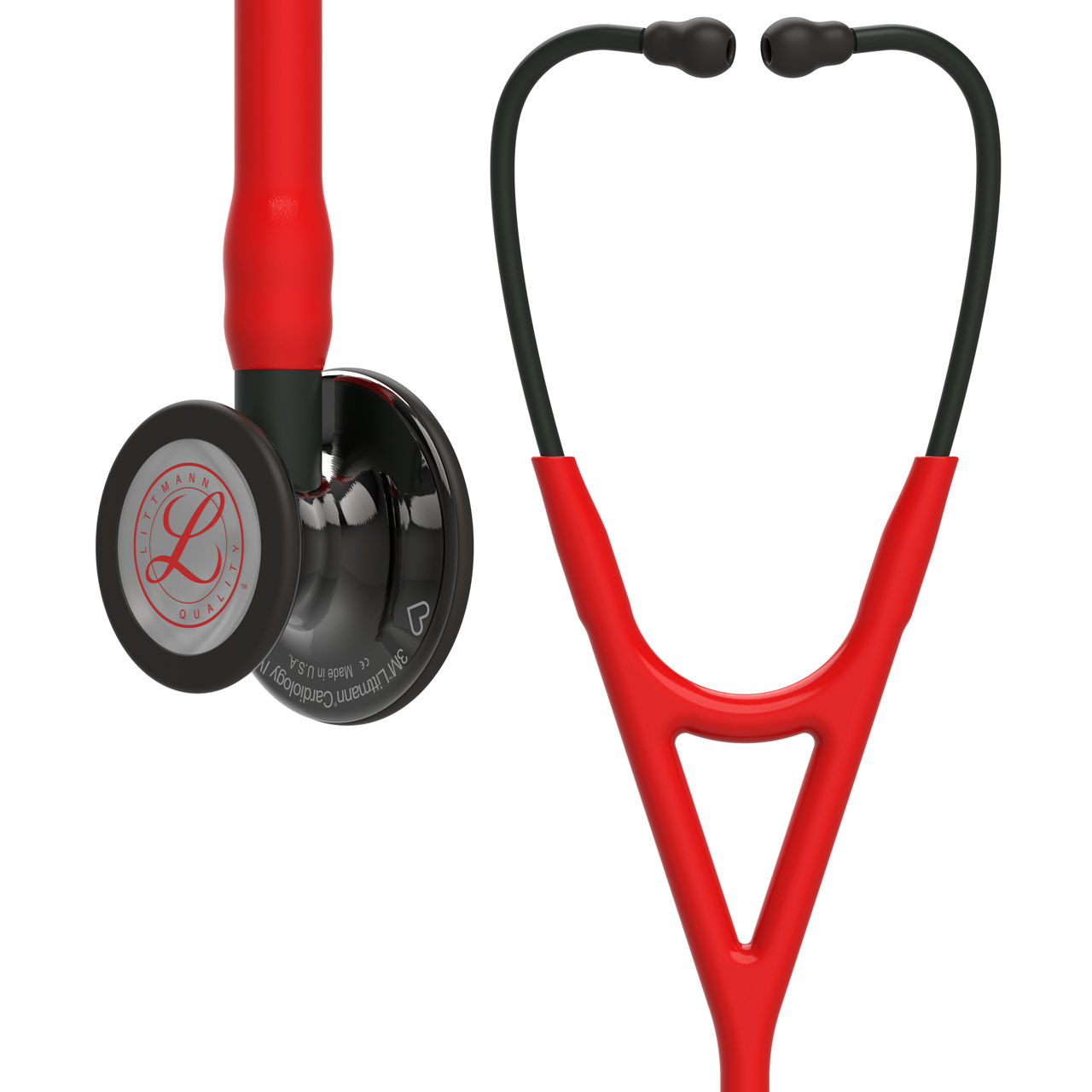 3M™ Littmann® Cardiology IV™ Diagnostic Stethoscope, 6182, Limited Edition, High Polish Smoke Chestpiece, Red Tube, 27 in, 3/CS