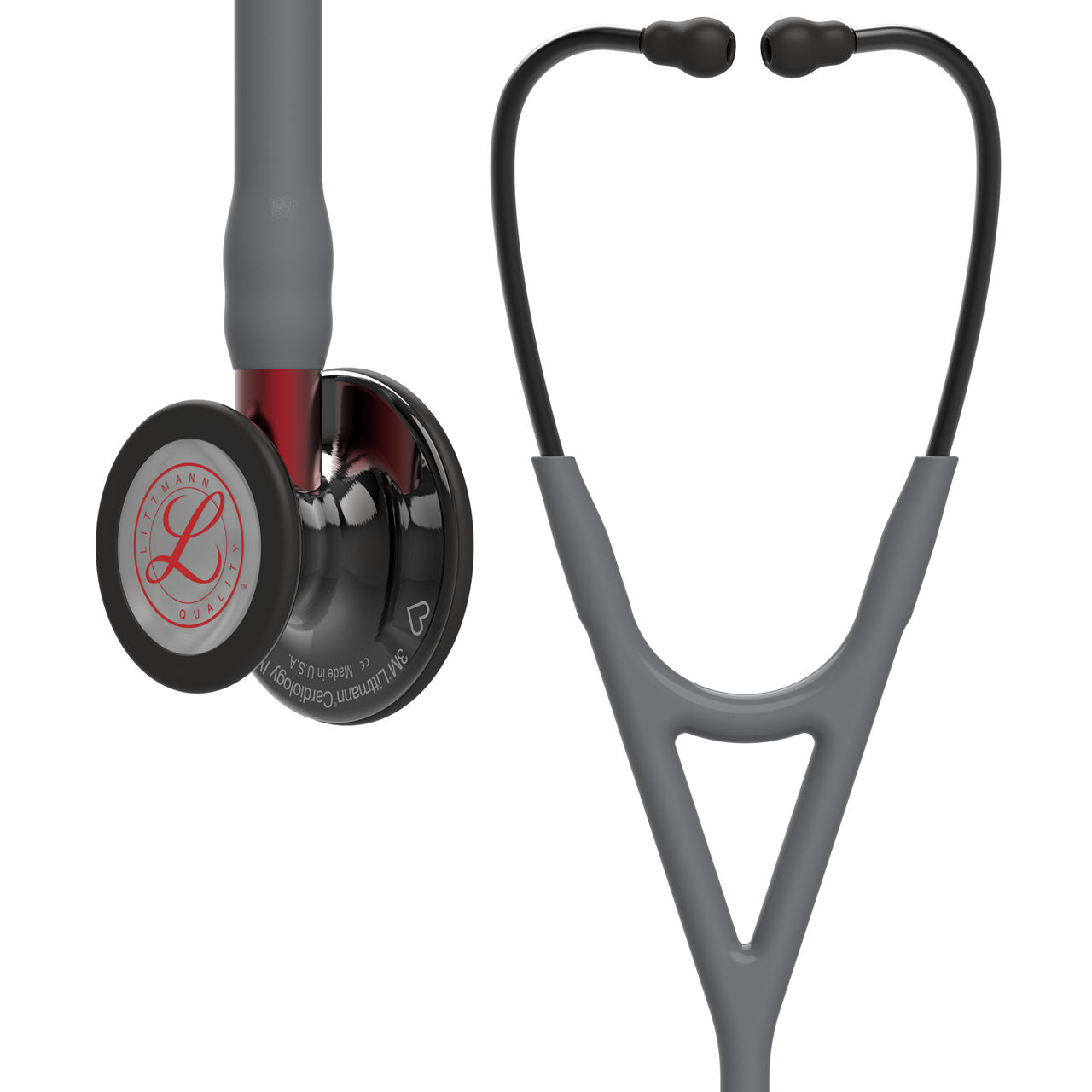 3M™ Littmann® Cardiology IV™ Diagnostic Stethoscope, 6183, Limited Edition, High Polish Smoke Chestpiece, Gray Tube, 27 in, 3/CS